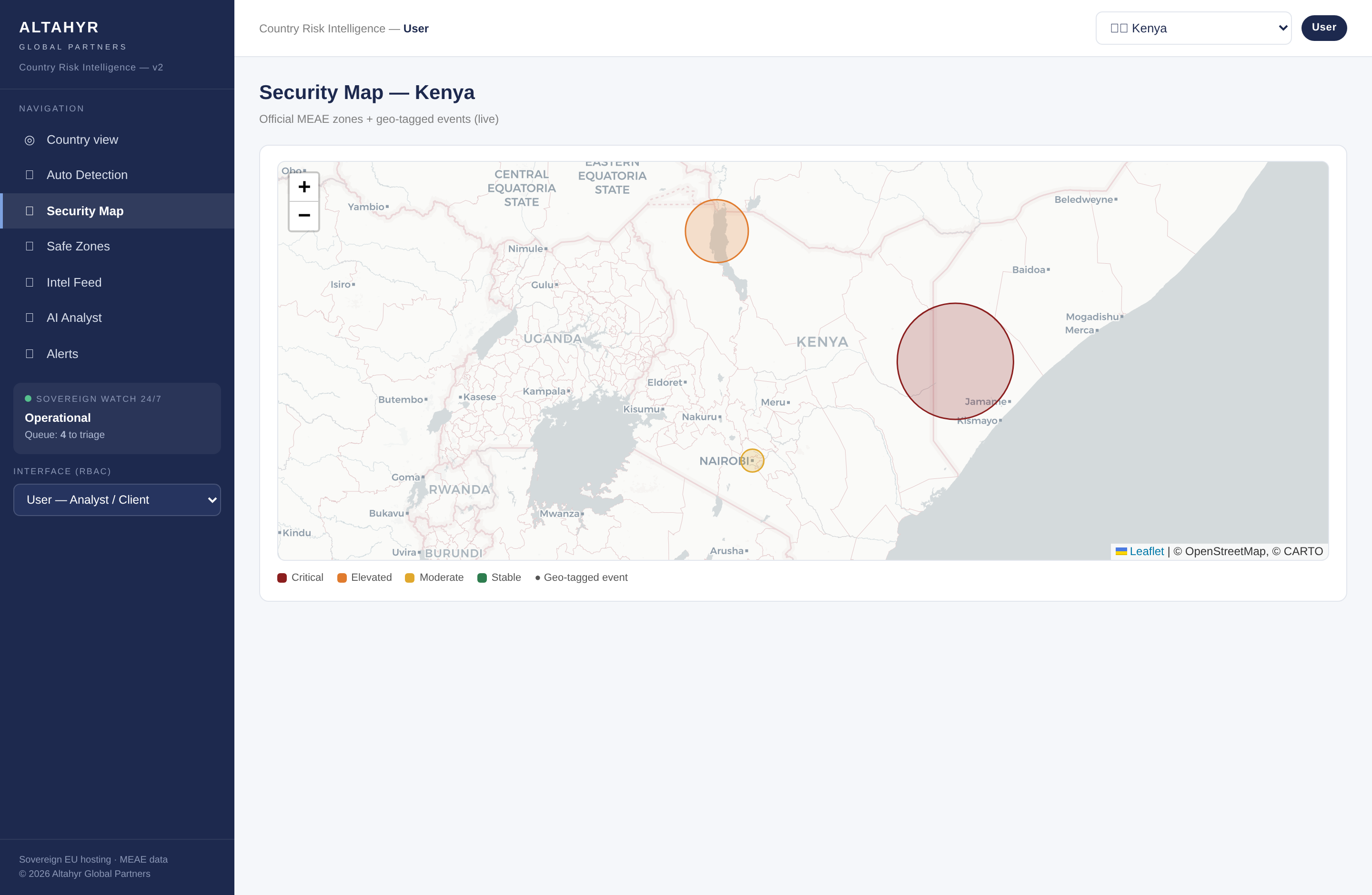 Atlas — security map and intel feed