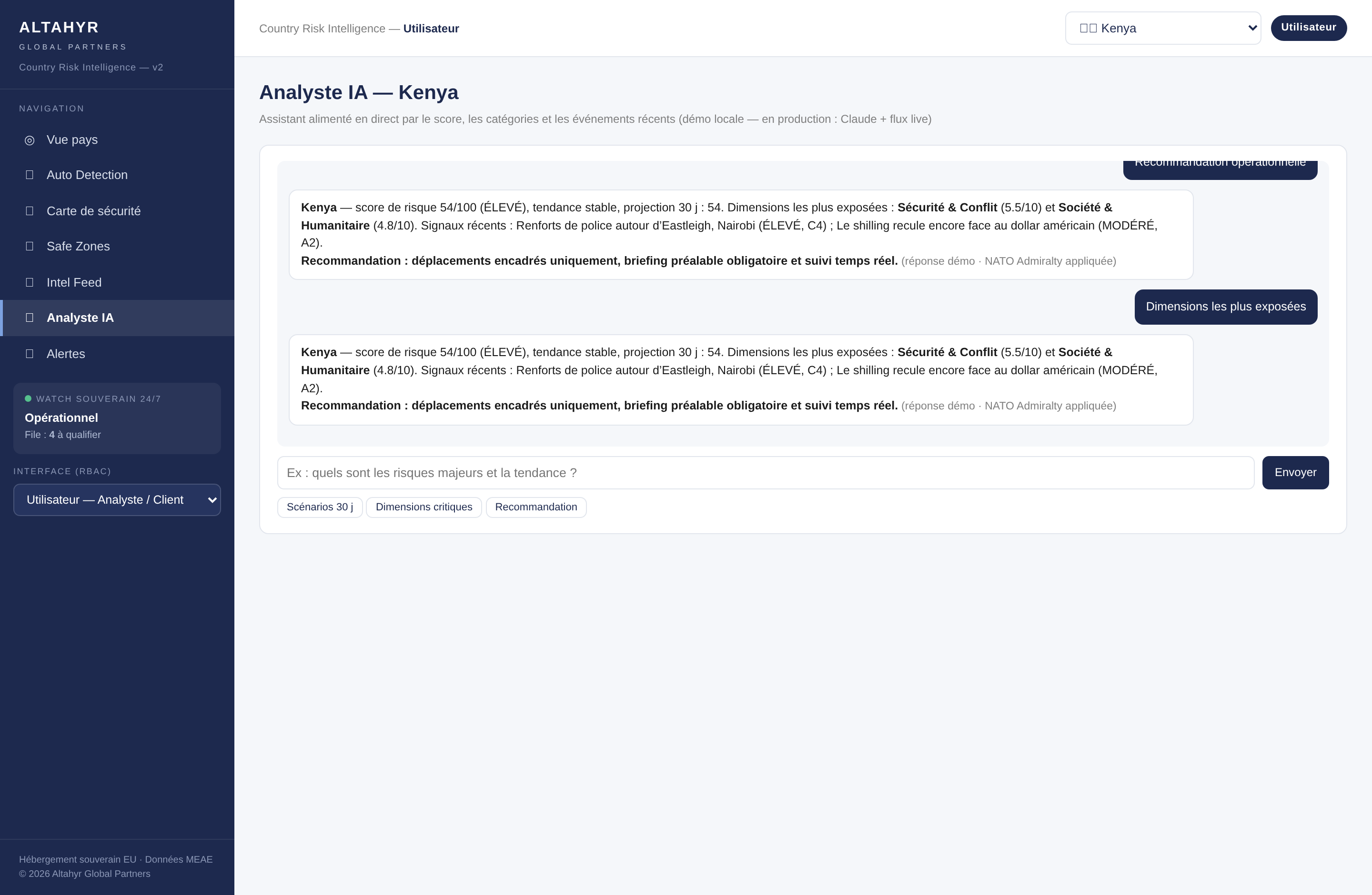 Atlas : analyste IA et alertes